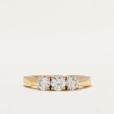 Three Stone Diamond Ring | 0.34ct, 0.60ctw | SZ 7.5 |