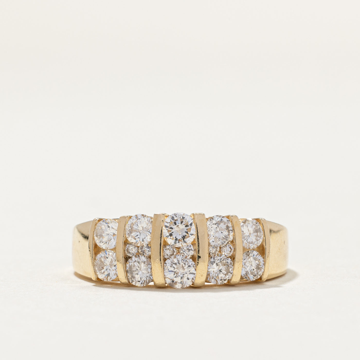 Multi Column Diamond Ring | 0.63ctw | SZ 7.5 |