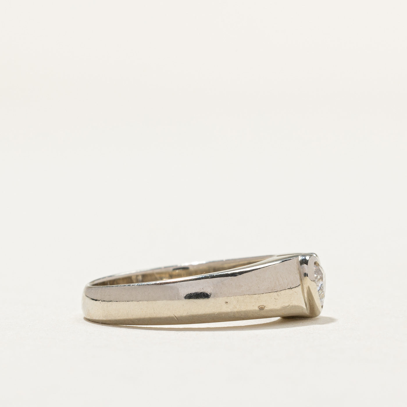 Bezel Set Heart Cut Diamond Ring | 0.38ct | SZ 5.25 |