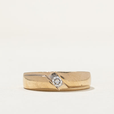 10k Single Stone Diamond Band | 0.20ct | SZ 10.5 |