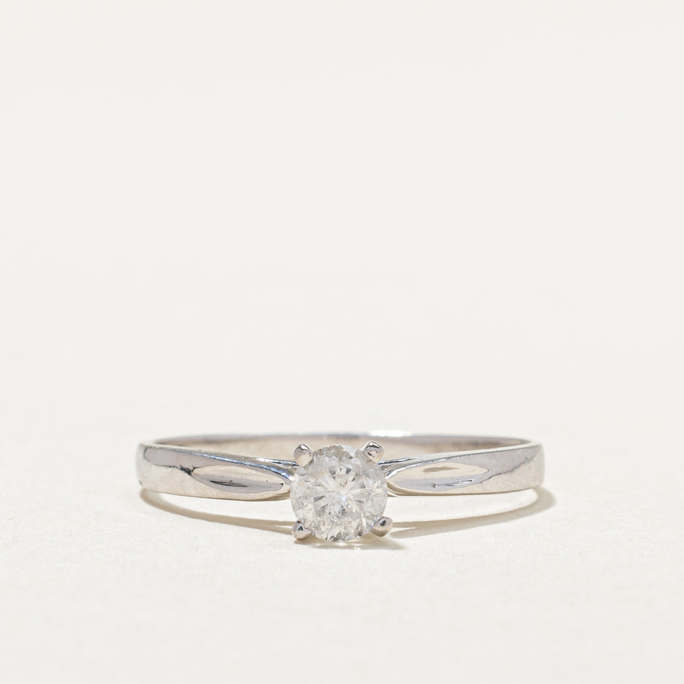 10k White Gold Solitaire Diamond Ring | 0.23ct | SZ 5.5 |