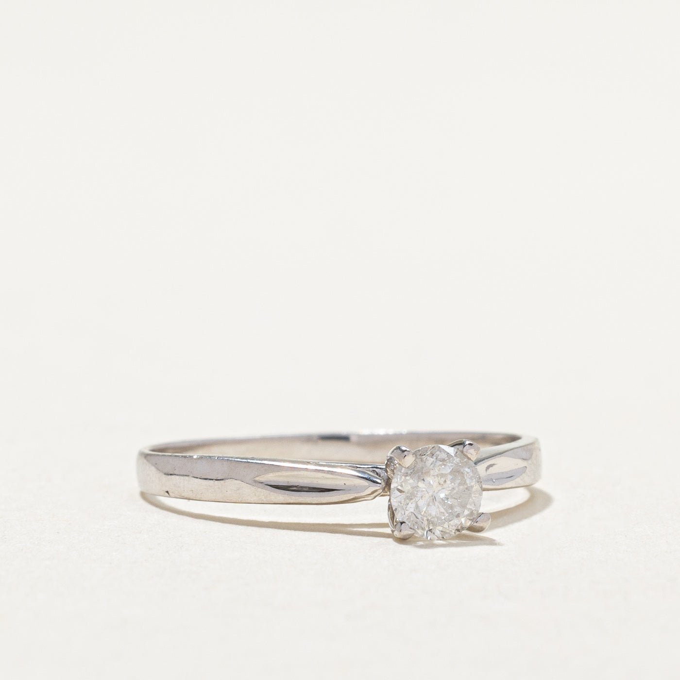 10k White Gold Solitaire Diamond Ring | 0.23ct | SZ 5.5 |