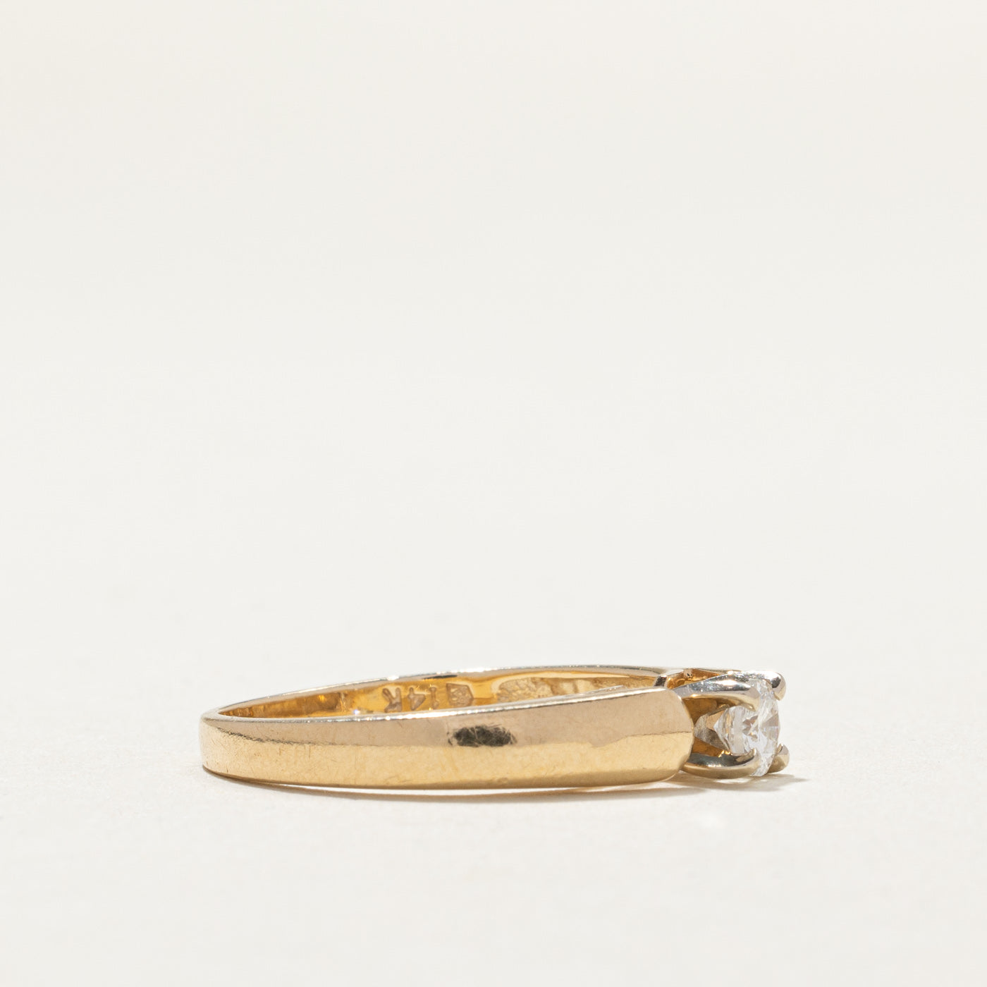 14k Solitaire Diamond Ring | 0.18ct | SZ 6.25 |