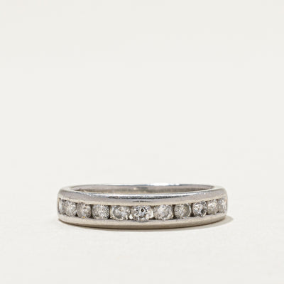 Platinum Semi Eternity Diamond Ring | 0.39ctw | SZ 5.25 |