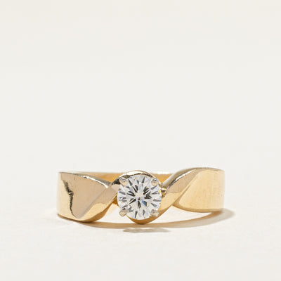 14k Solitaire Diamond Twisted Ring | 0.51ct | SZ 7 |