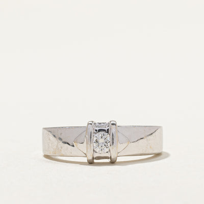 18k White Gold Tension Set Diamond Ring | 0.13ct | SZ 6.25 |