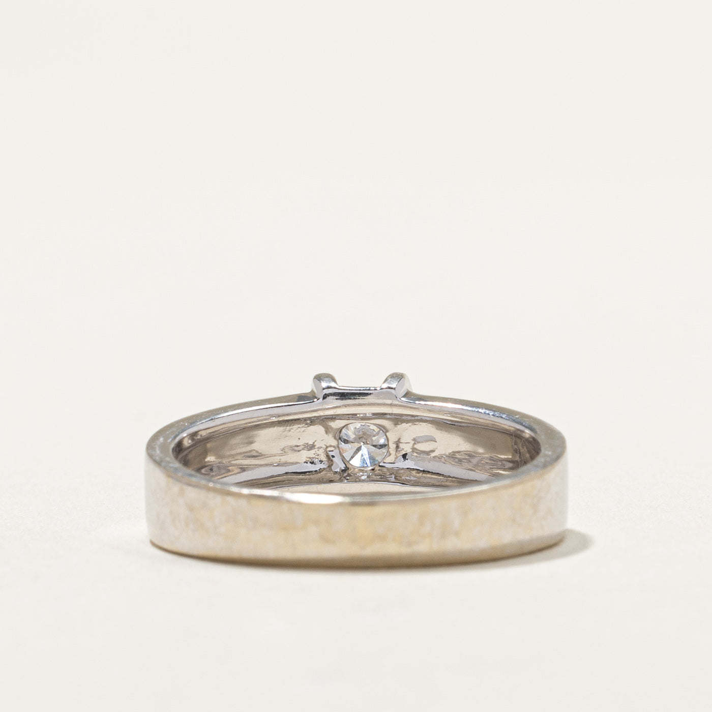 18k White Gold Tension Set Diamond Ring | 0.13ct | SZ 6.25 |