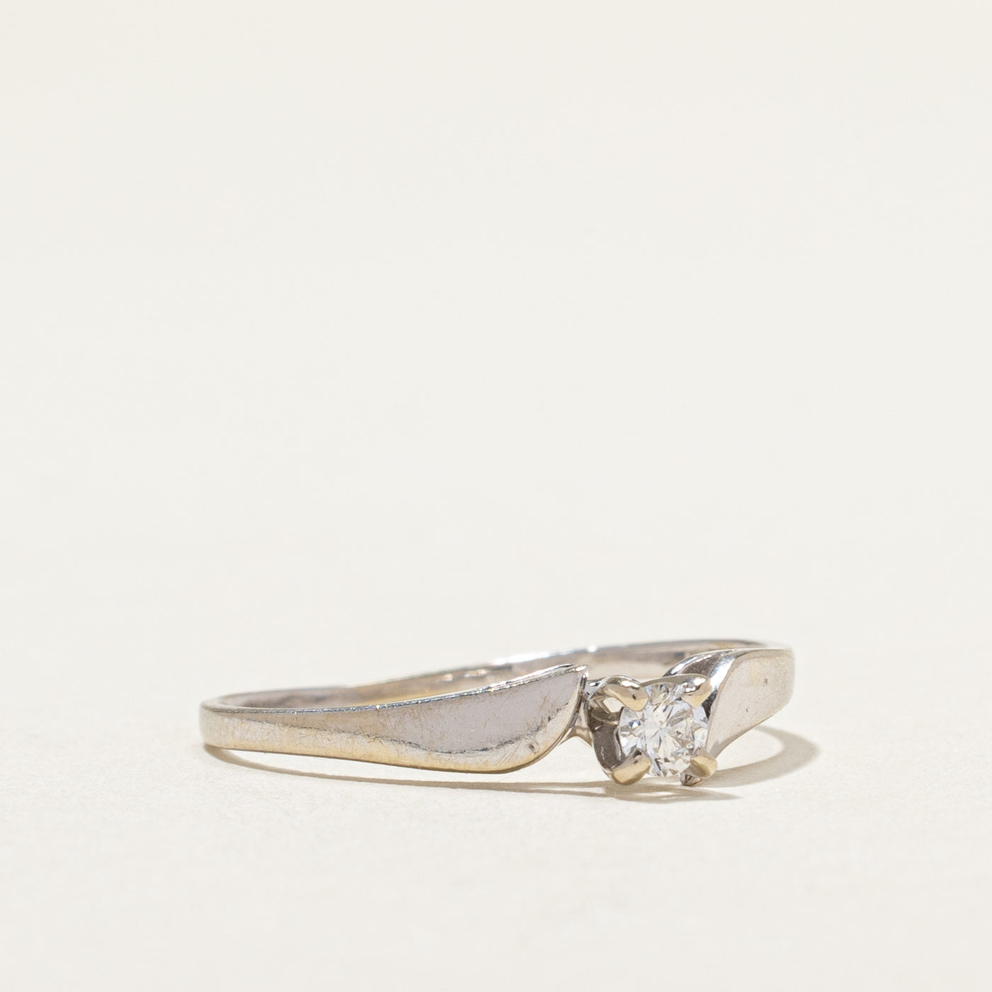 High Set Solitaire Diamond Ring | 0.09ct | SZ 7.5 |