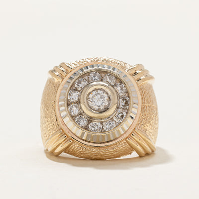Diamond Halo Cocktail Ring | 0.81ctw | SZ 9.5