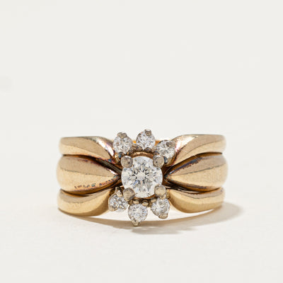 Diamond Soldered Wedding Ring Set | 0.54ctw | SZ 6