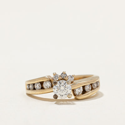 Diamond Bypass Engagement Ring | 0.66ctw | SZ 6.5