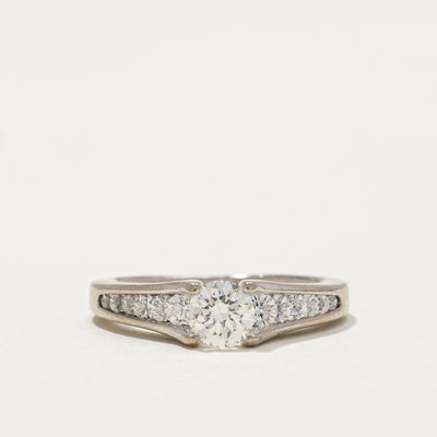 Diamond Tapered Engagement Ring | 0.98ctw | SZ 5.75
