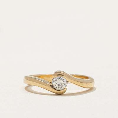 Solitaire Diamond Bypass Ring | 0.23ct | SZ 5.5