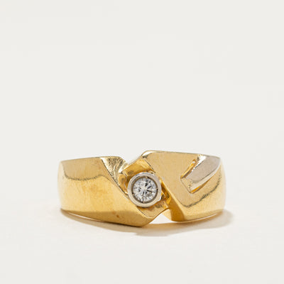 Single Stone Diamond Abstract Ring | 0.12ct | SZ 7