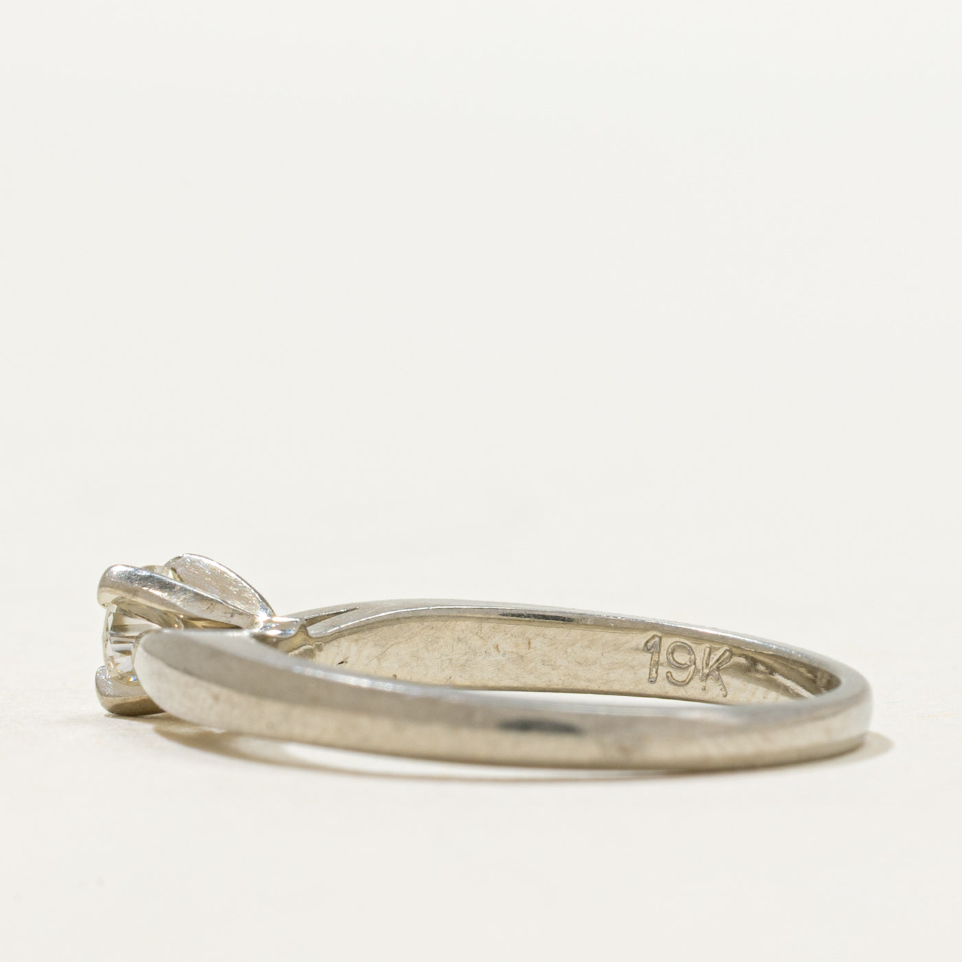 Solitaire Diamond Reverse Tapered Ring | 0.22ct | SZ 6