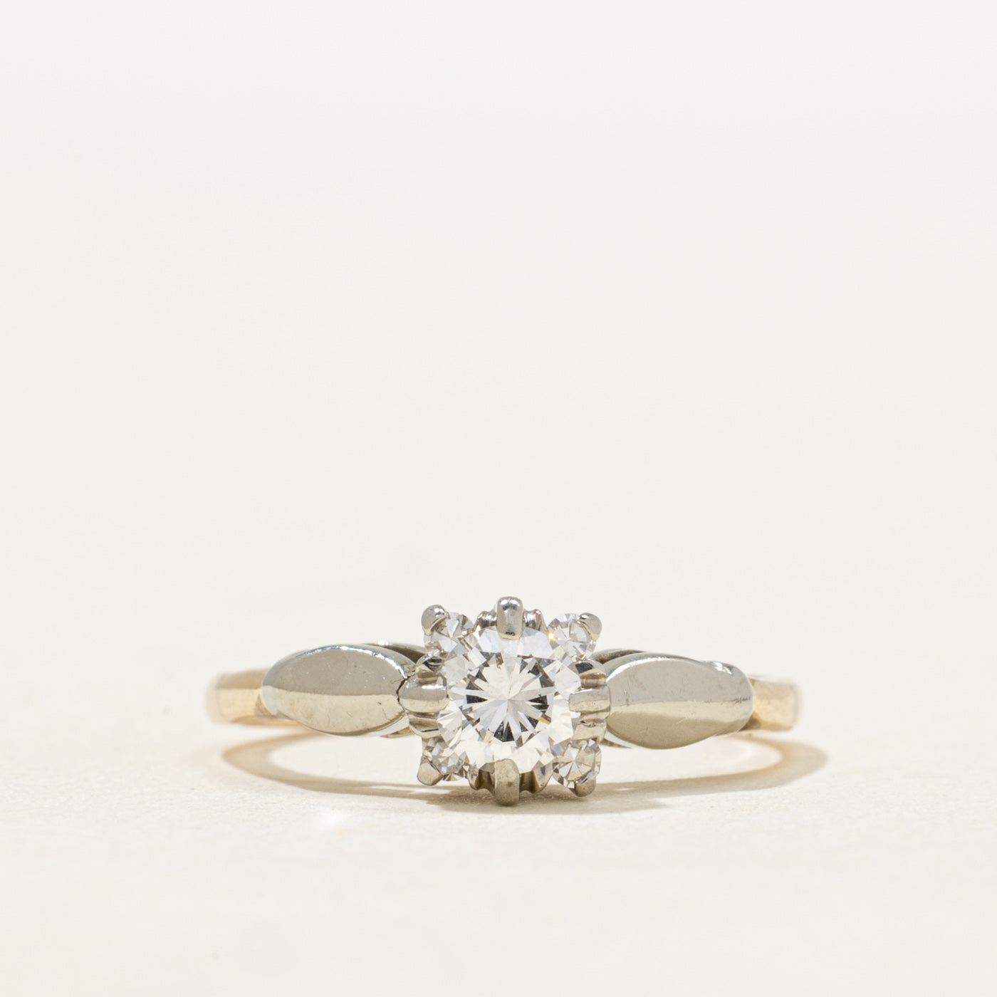 Two Tone Gold Diamond Cluster Ring | 0.30ct | SZ 4