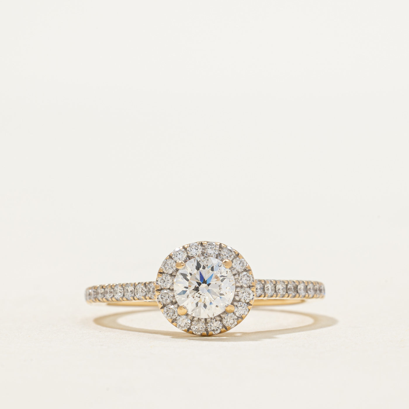 Diamond Halo Engagement Ring | 0.81ctw | SZ 6
