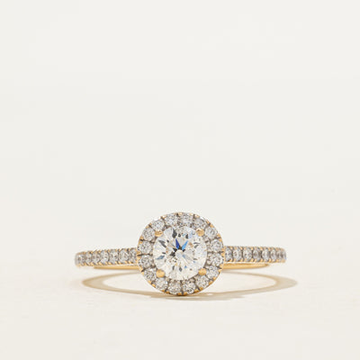 Diamond Halo Engagement Ring | 0.81ctw | SZ 6
