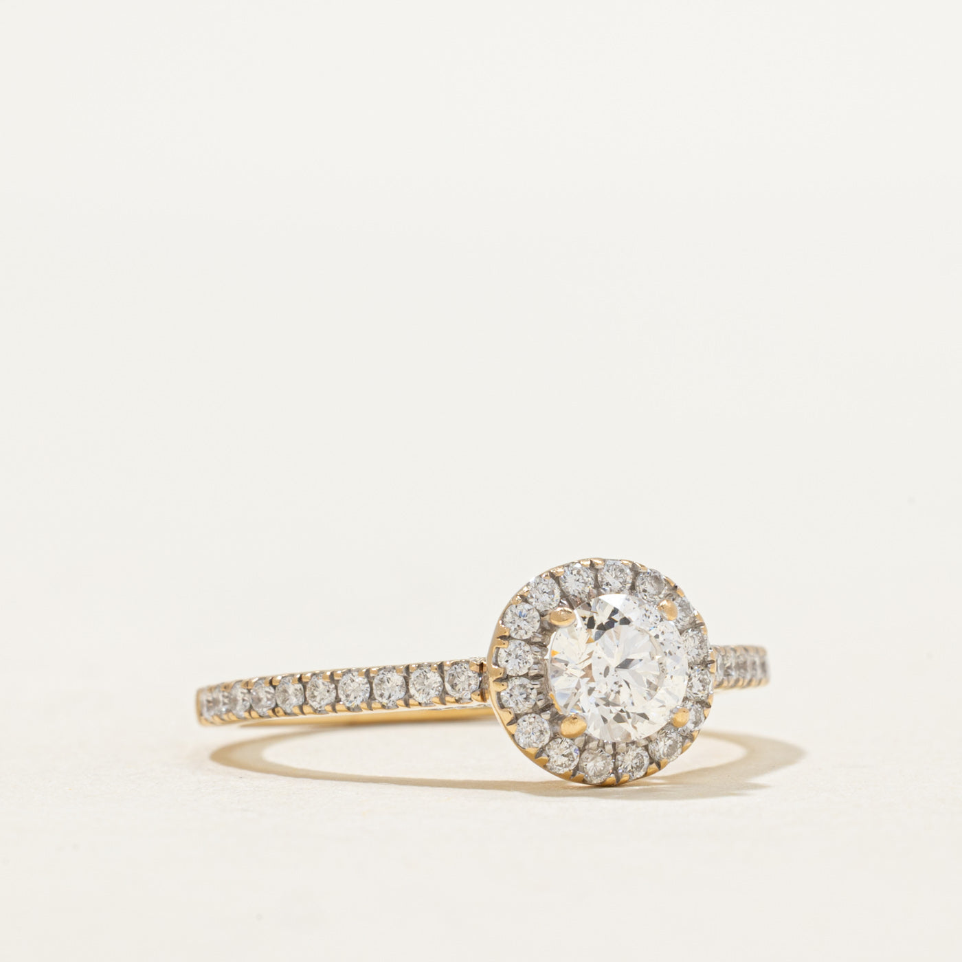 Diamond Halo Engagement Ring | 0.81ctw | SZ 6