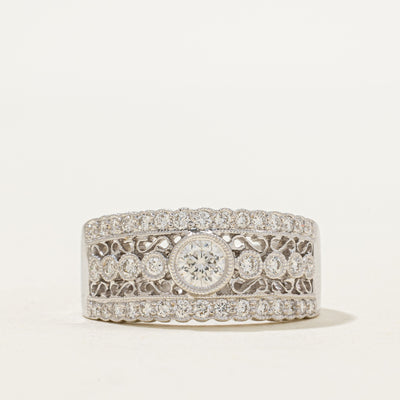 Diamond Scrollwork Ring | 0.67ctw | SZ 6.75