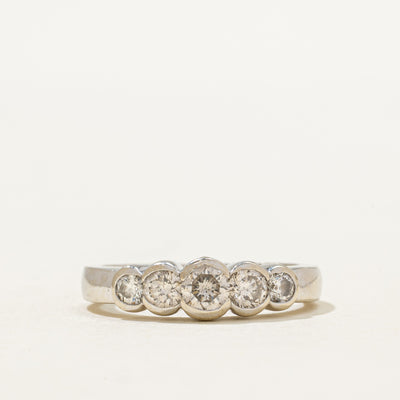 Five Stone Bezel Set Diamond Ring | 0.67ctw | SZ 6.5