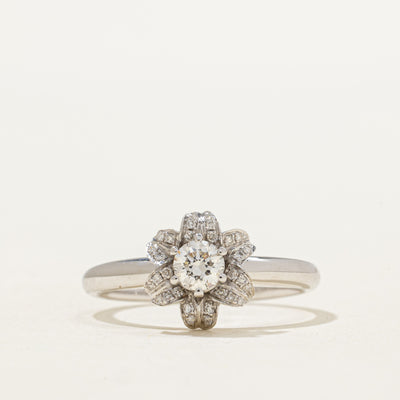 Diamond Flower Design Ring | 0.31ctw | SZ 6.75