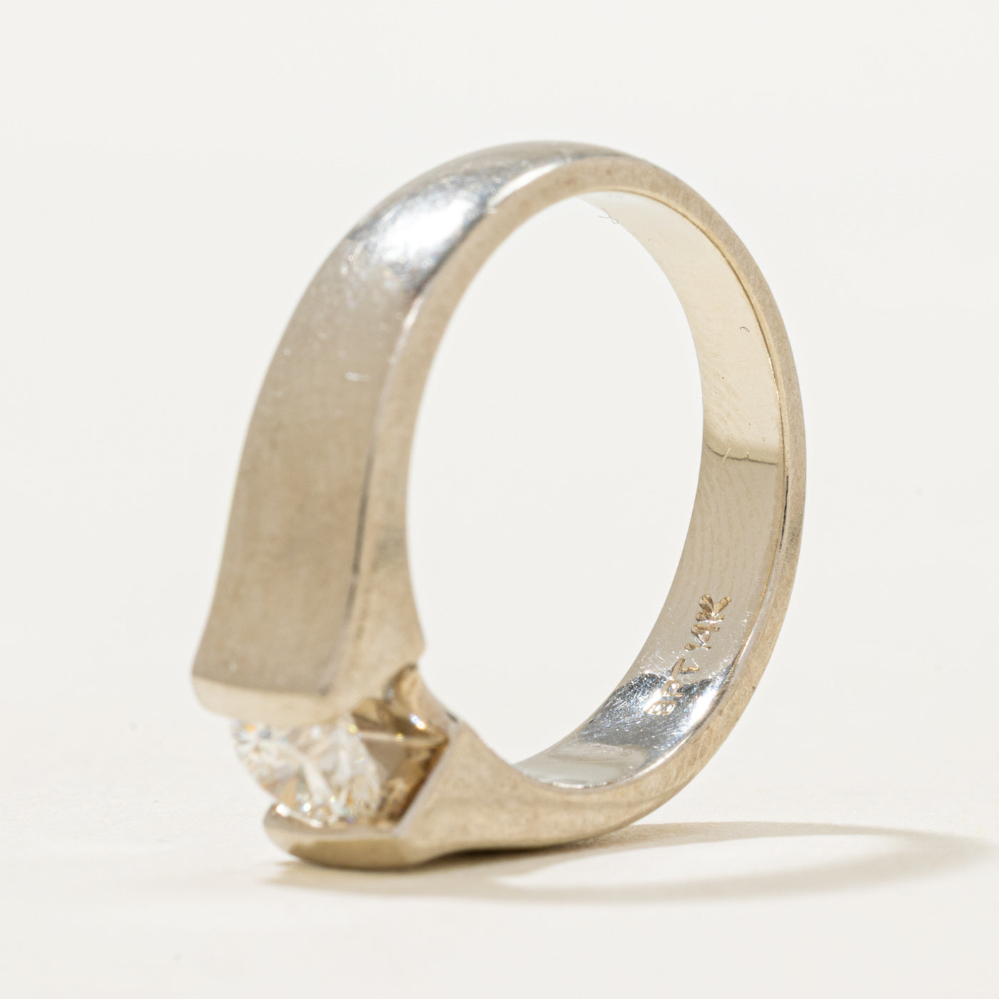 Solitaire Tension Set Diamond Ring | 0.40ct | SZ 6