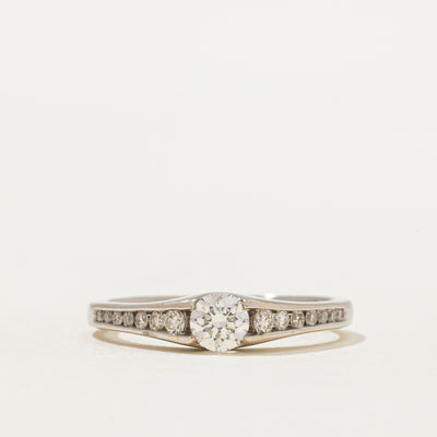 Channel Set Diamond Tapered Ring | 0.45ctw | SZ 7