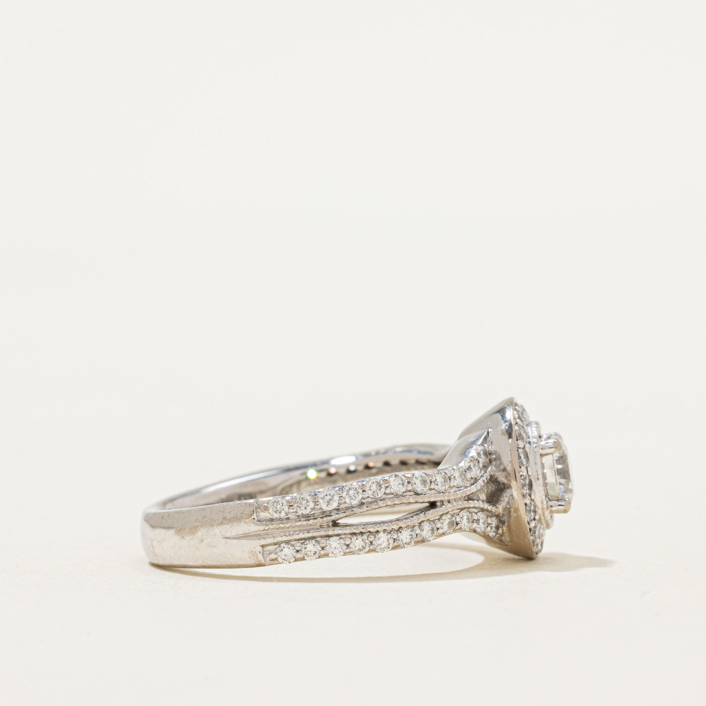 Diamond Halo Engagement Ring | 0.90ctw | SZ 6.5