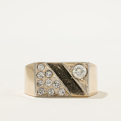 Scattered Diamond Signet Ring | 0.80ctw | SZ 12.25