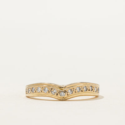 Semi Eternity Diamond Chevron Ring | 0.13ctw | SZ 6.5