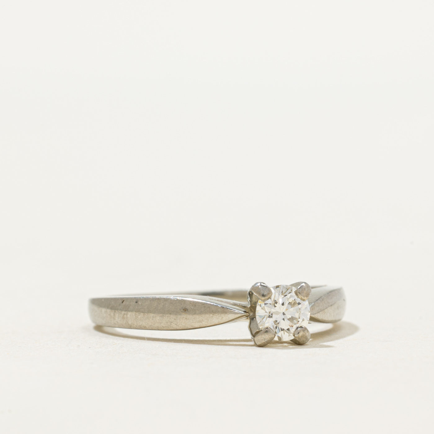 Solitaire Diamond Reverse Tapered Ring | 0.22ct | SZ 6