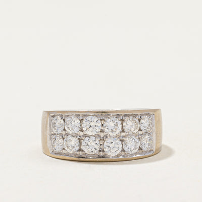Double Row Semi Eternity Diamond Band | 1.08ctw | SZ 4.25