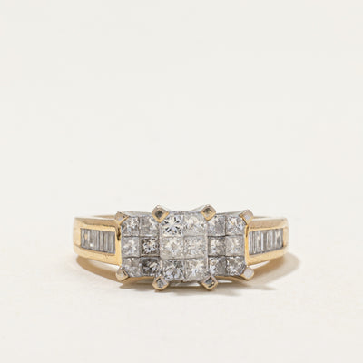 Illusion Set Princess Cut Diamond Ring | 1.00ct | SZ 7