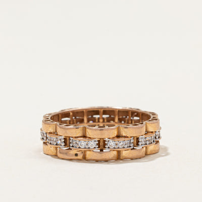 Eternity Diamond Panther Link Band | 0.36ctw | SZ 8.5