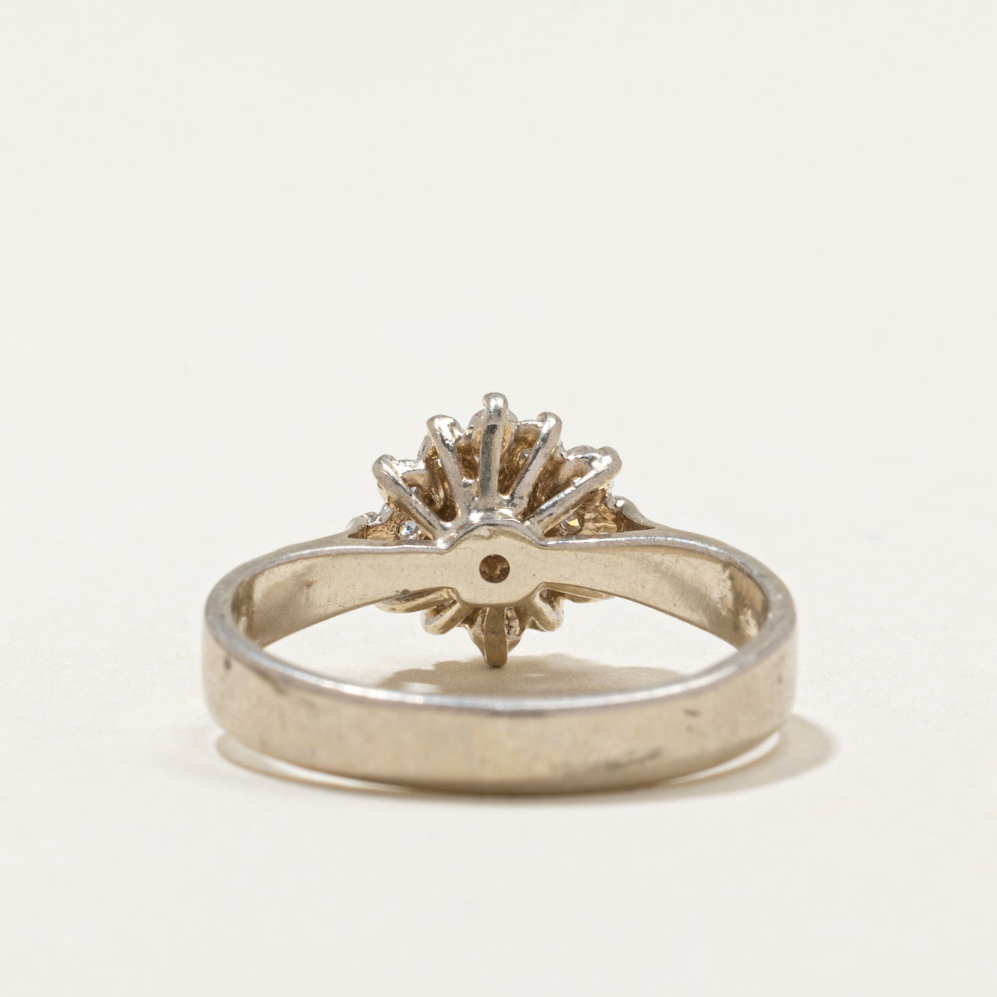 Diamond Petal Reverse Tapered Ring | 0.42ctw | SZ 5.75