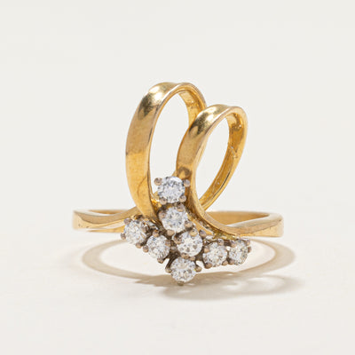 Diamond Double Loop Cocktail Ring | 0.48ctw | SZ 6.75