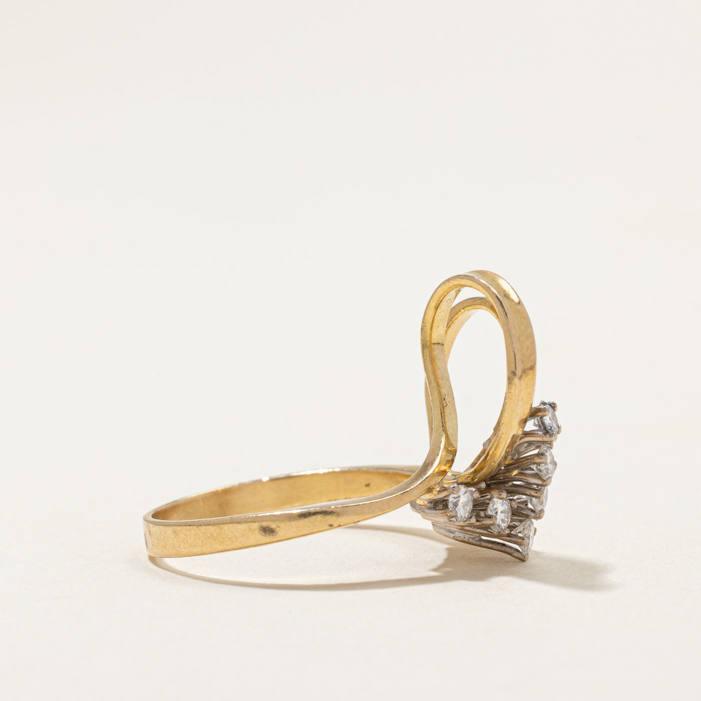Diamond Double Loop Cocktail Ring | 0.48ctw | SZ 6.75