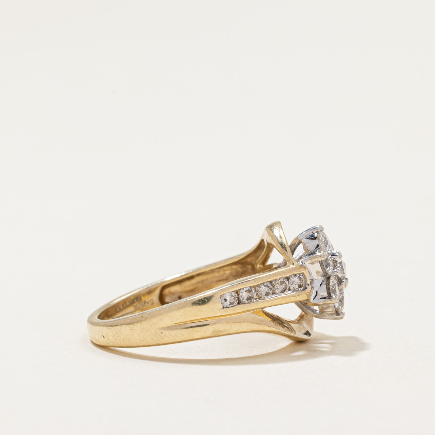 Diamond Petal Bypass Ring | 0.90ctw | SZ 7