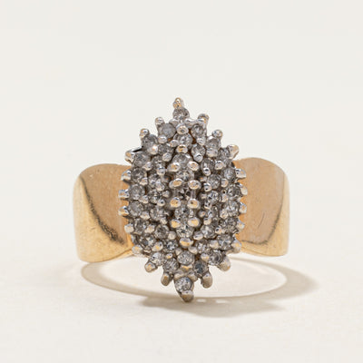 Diamond Marquise Shaped Cluster Ring | 0.55ctw | SZ 6.75