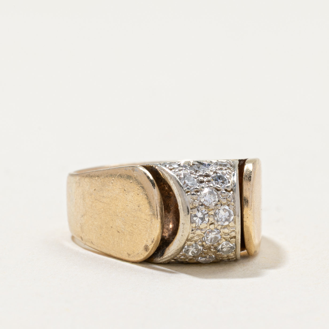 14k Pavé Set Diamond Cluster Dome Ring | 0.28ctw | SZ 3.5