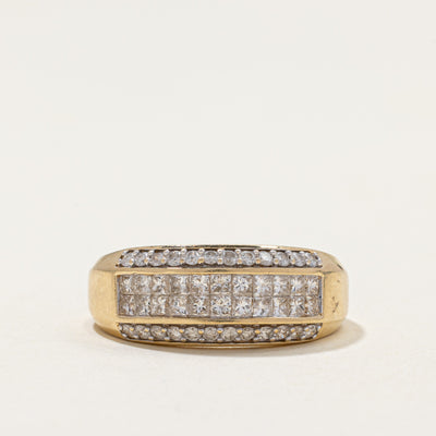 Semi Eternity Multi Row Diamond Ring | 1.02ctw | SZ 8