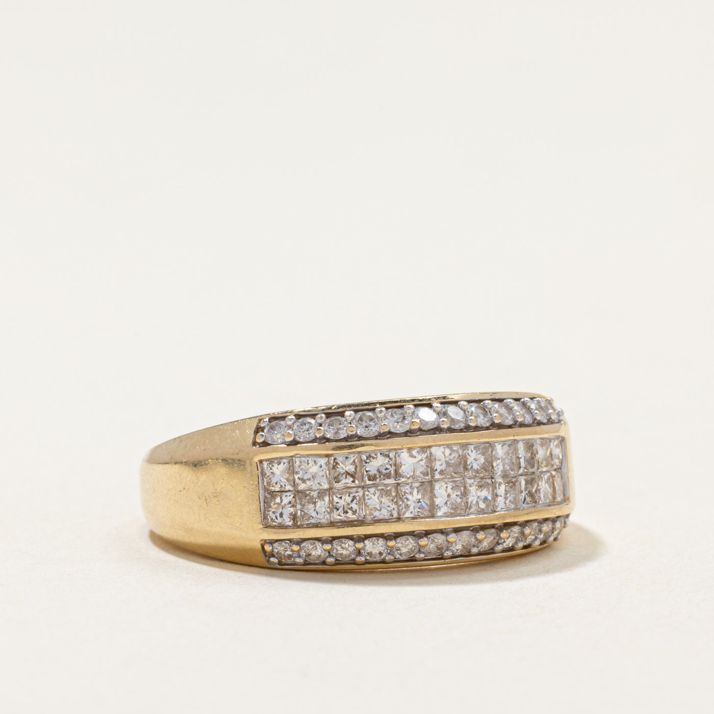 Semi Eternity Multi Row Diamond Ring | 1.02ctw | SZ 8