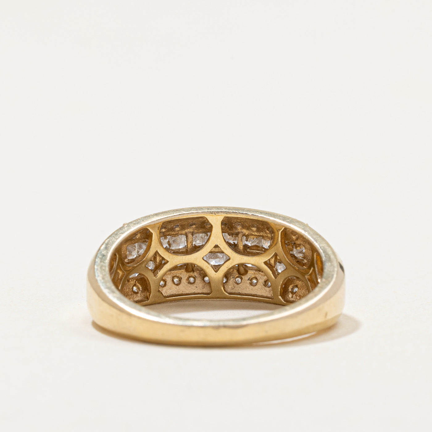 Semi Eternity Multi Row Diamond Ring | 1.02ctw | SZ 8