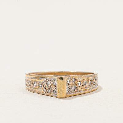 14k Architectural Diamond Ring | 0.20ctw | SZ 6.75