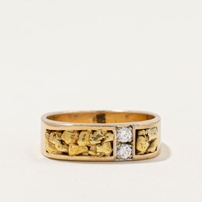 Two Stone Diamond Nugget Ring | 0.11ctw | SZ 6.25