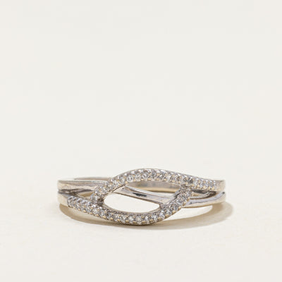 Diamond Cross Over Ring | 0.12ctw | SZ 7