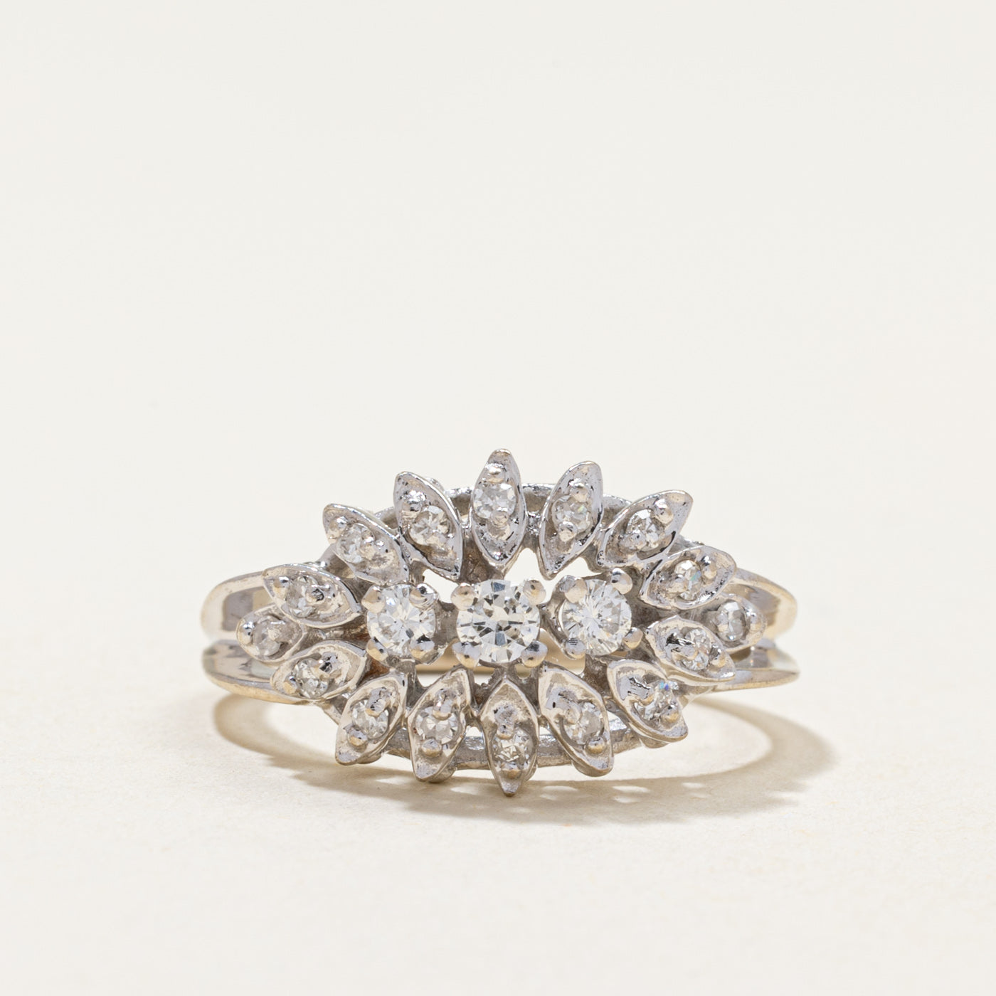 Diamond Cluster Cocktail Ring | 0.34ctw | SZ 6