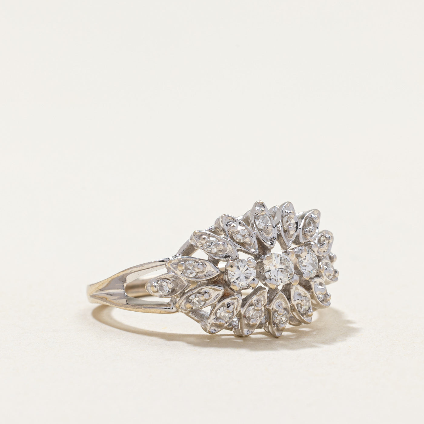 Diamond Cluster Cocktail Ring | 0.34ctw | SZ 6