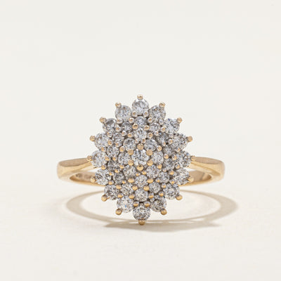 Diamond Cluster Cocktail Ring | 1.18ctw | SZ 7.75